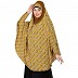 Premium Moss Crepe Prayer Hijab - Mustard Print
